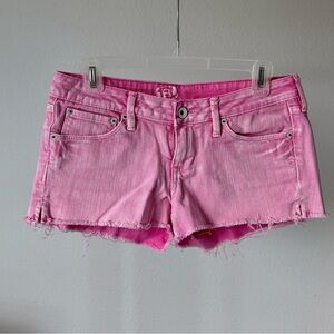Women's Bullhead Jean Shorts Low Rise Pink 5 Pocket Stretch Size 5